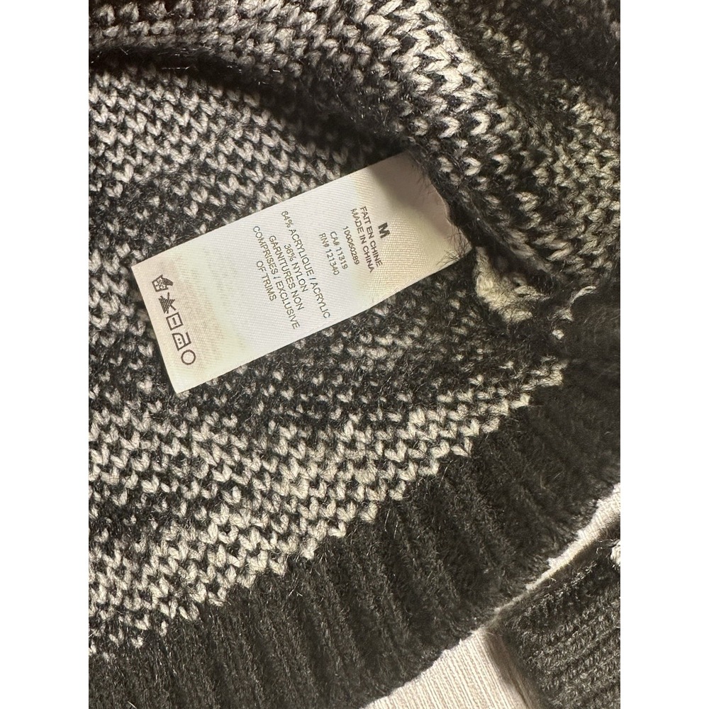 GARAGE  Zebra Print Classic Sweater Long Sleeve Crop Soft SZ: M - Picture 5 of 6